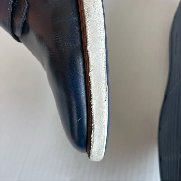 Cole Haan Mens Grand Evolution Monk Strap Oxford Deep Blue Leather Size 11 - Picture 13 of 15